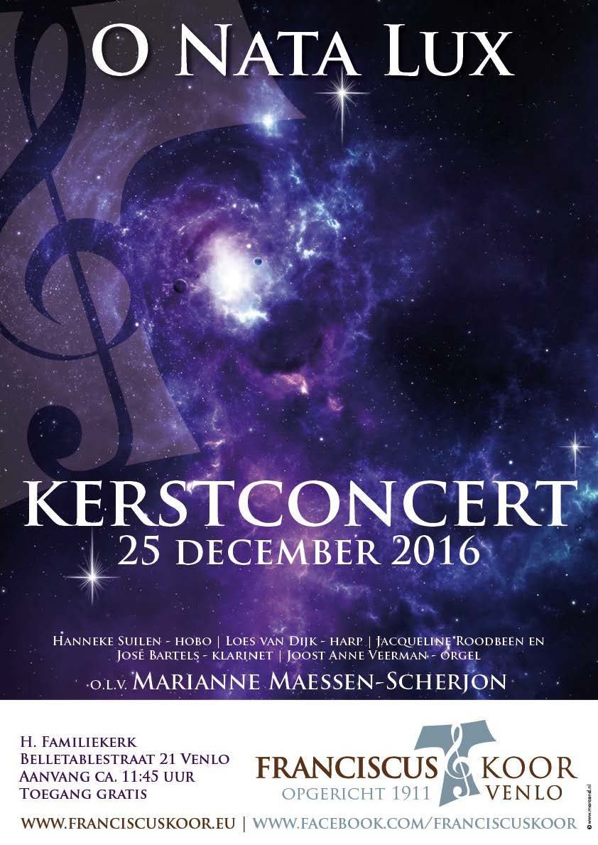 Kerstposter 2016 Franciscuskoor